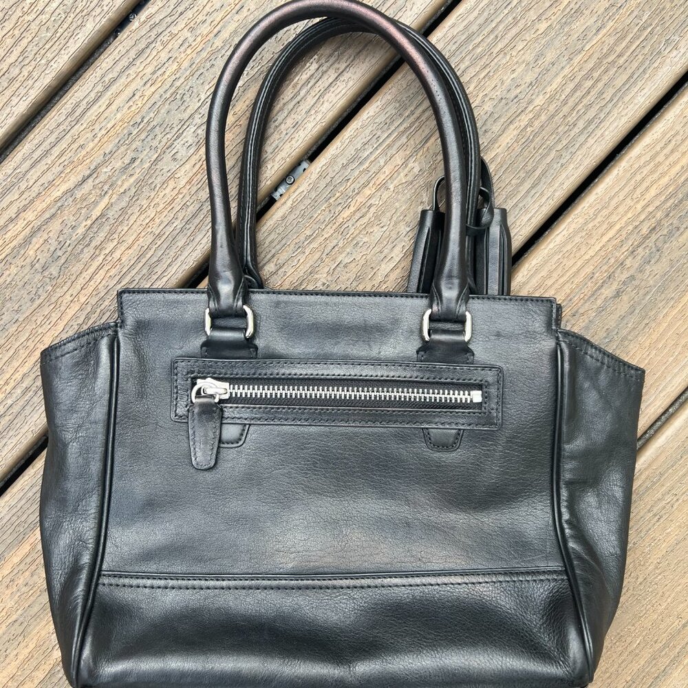 Coach Legacy Candace Black Genuine Leather Tote Purse Bag - Picture 9 of 12